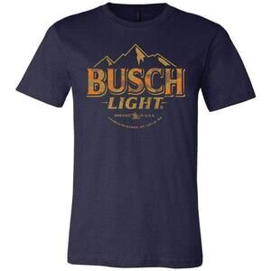 Classic Busch Light Mountains Logo Tshirt